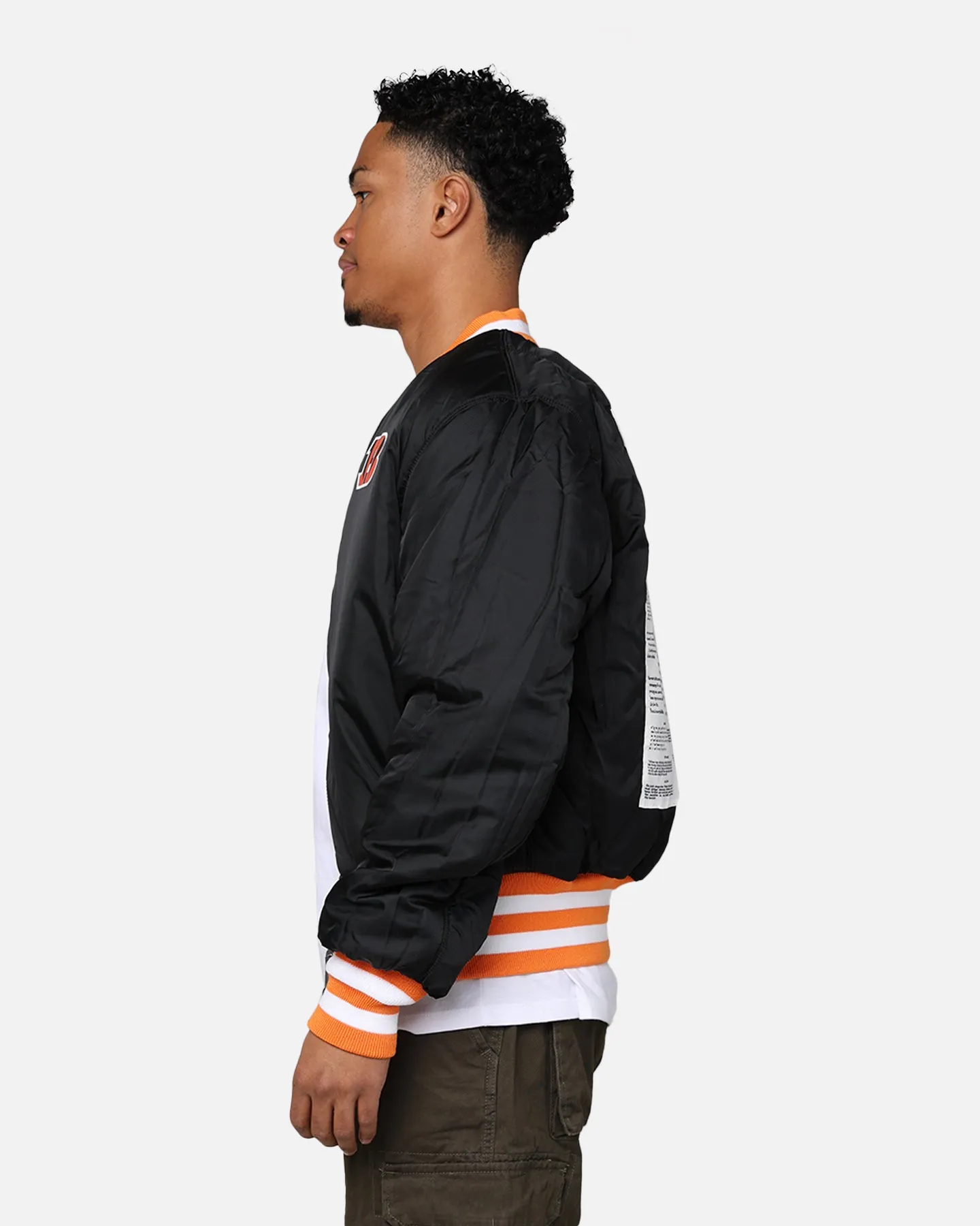 New Era X Alpha Series X NFL Cincinnati Bengals MA-1 Bomber Jacket Orange/Black