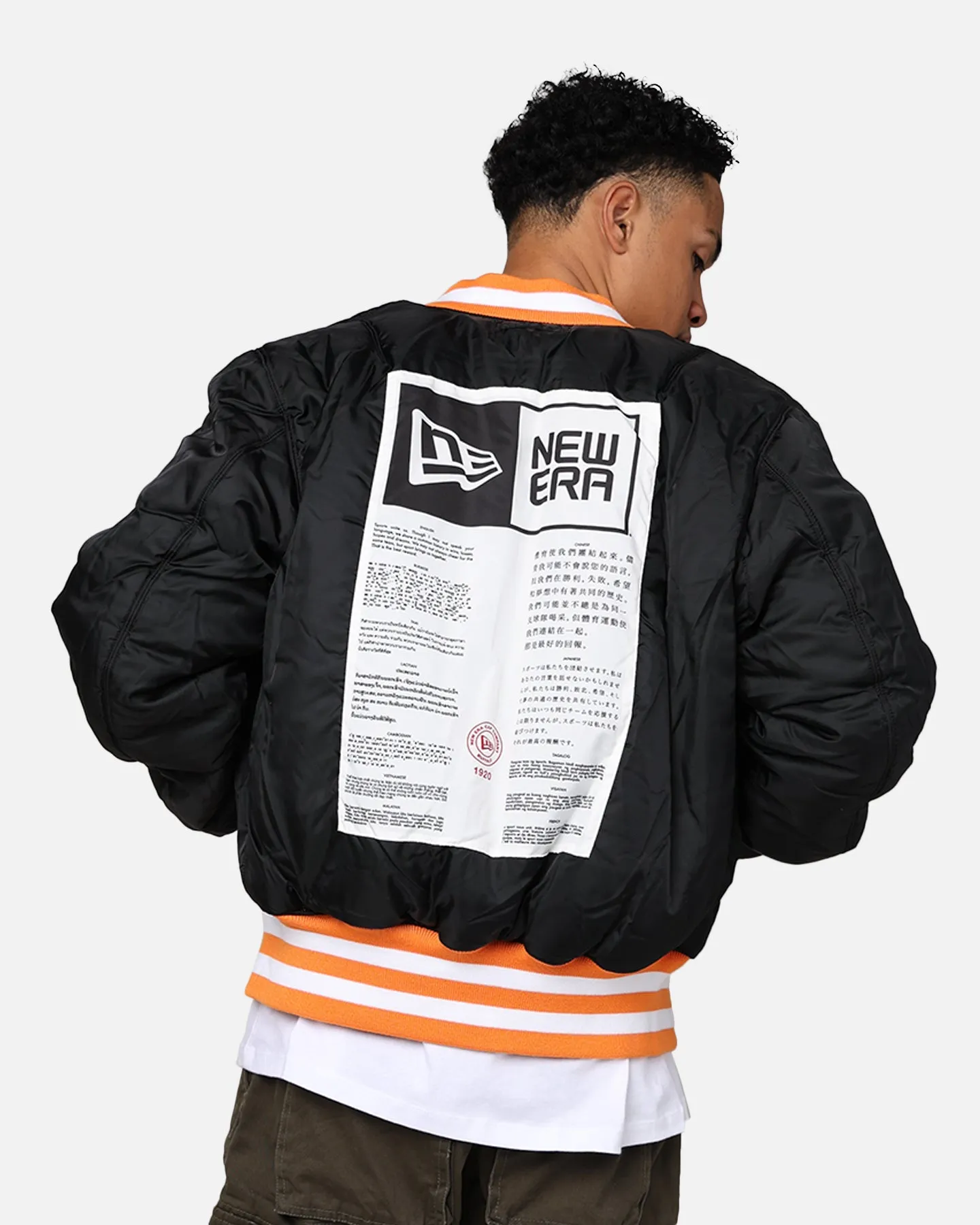 New Era X Alpha Series X NFL Cincinnati Bengals MA-1 Bomber Jacket Orange/Black