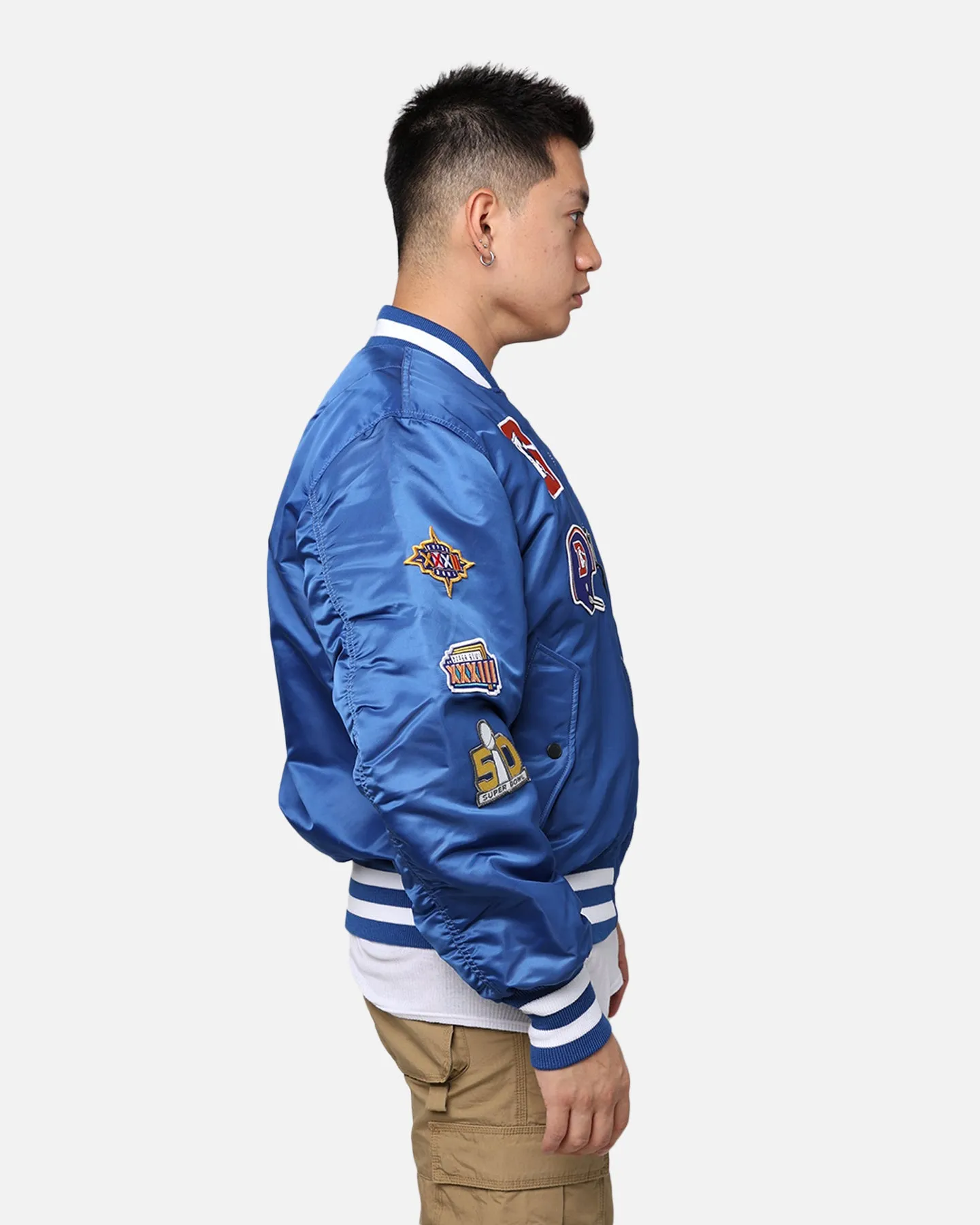 New Era X Alpha Series X NFL Denver Broncos MA-1 Bomber Jacket Royal