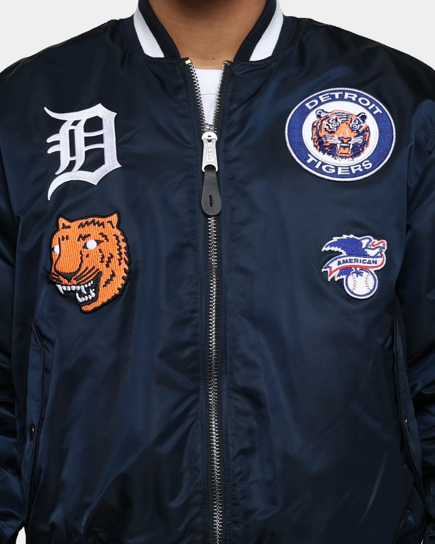 New Era X Alpha Series X NFL Detroit Tigers MA-1 Bomber Jacket Blue