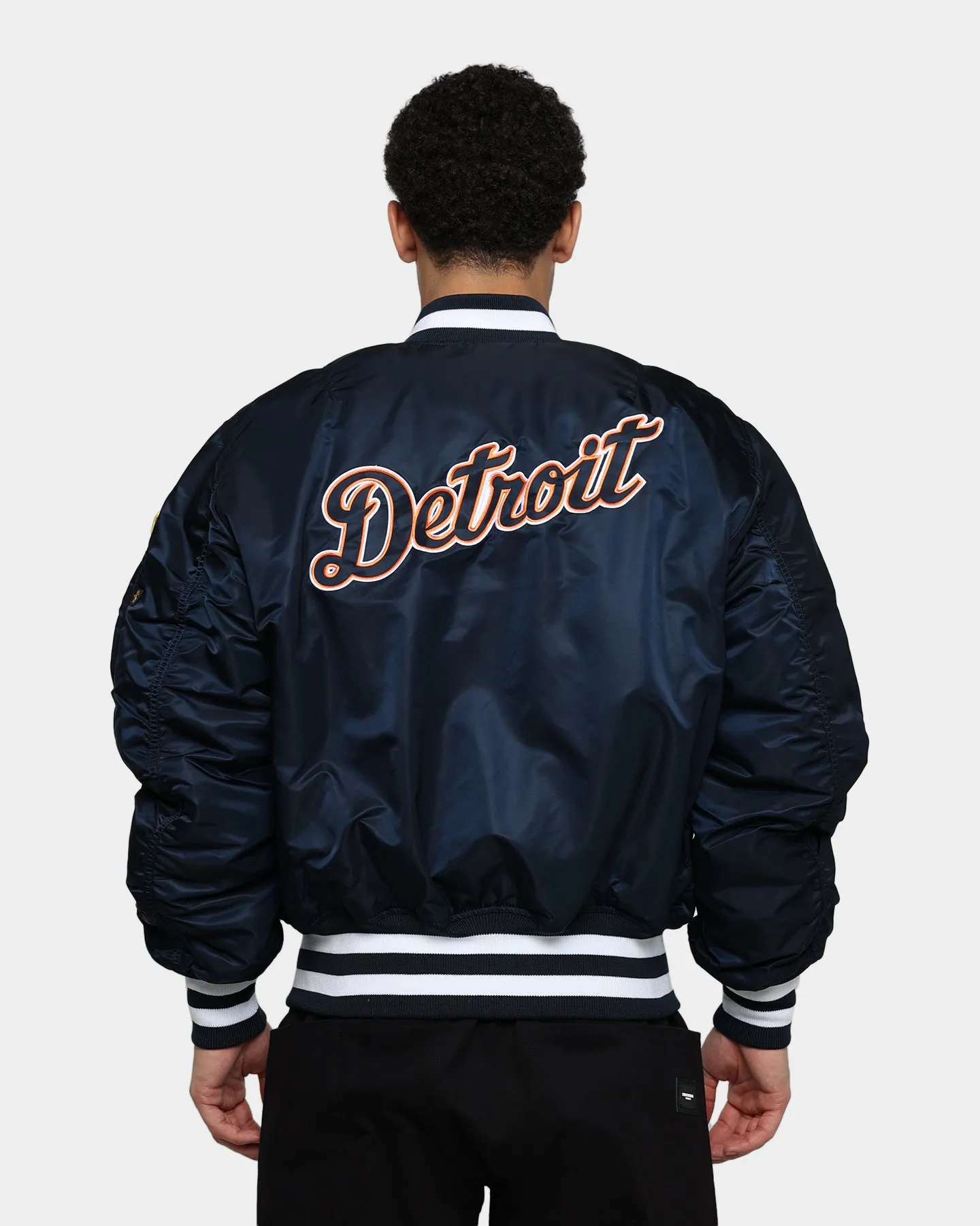 New Era X Alpha Series X NFL Detroit Tigers MA-1 Bomber Jacket Blue