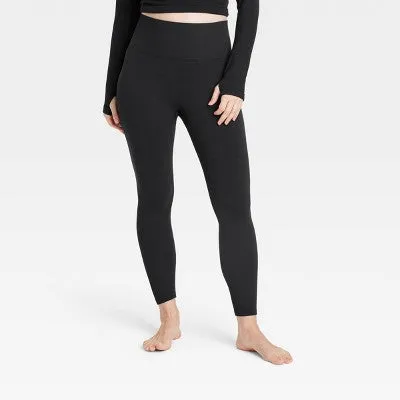 New - Women's Rib Seamless Leggings - All in Motion Black XL