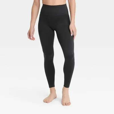 New - Women's Seamless High-Rise Leggings - All in Motion Black XS