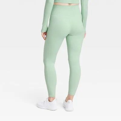 New - Women's Seamless High-Rise Leggings - All in Motion Fern Green L