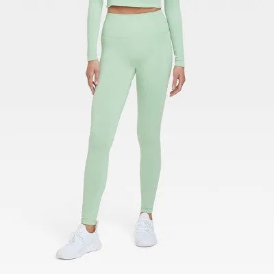 New - Women's Seamless High-Rise Leggings - All in Motion Fern Green L