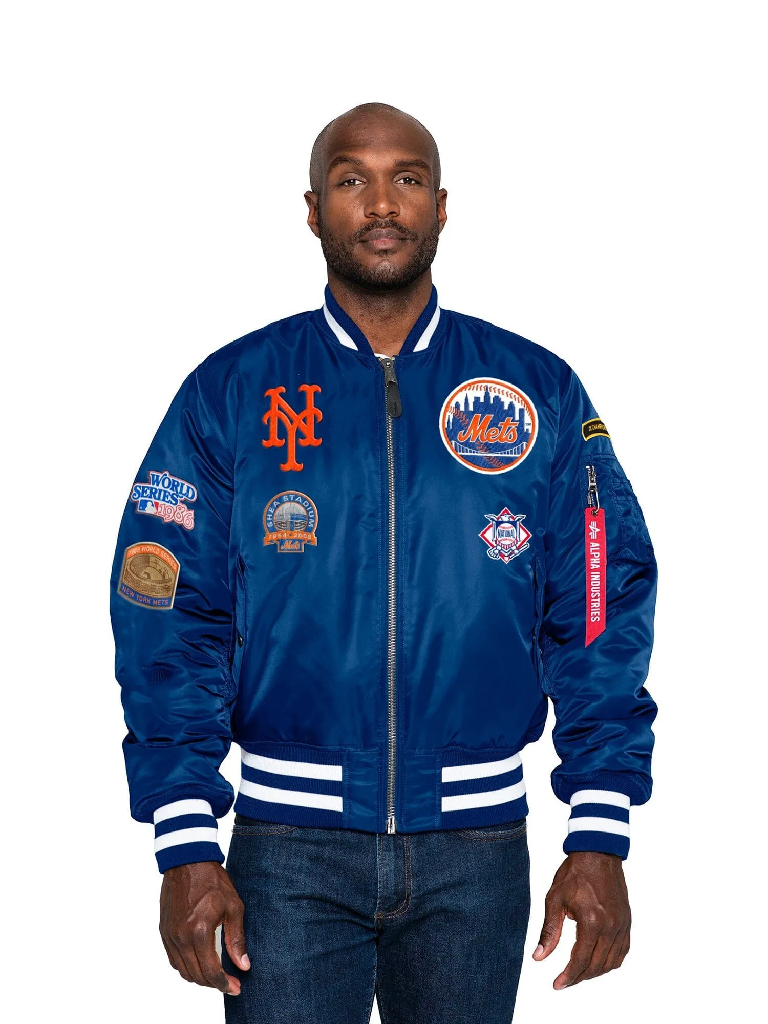 NEW YORK METS X ALPHA X NEW ERA MA-1 BOMBER JACKET