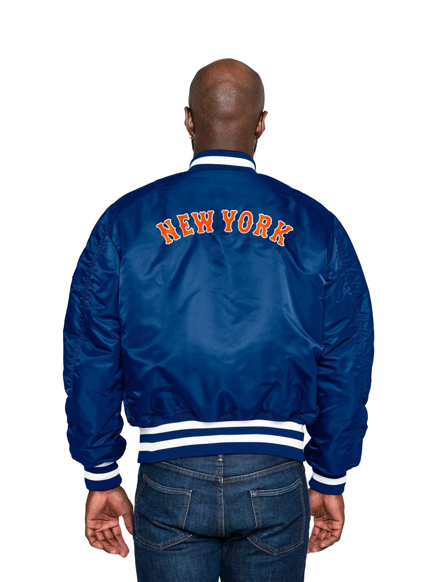 NEW YORK METS X ALPHA X NEW ERA MA-1 BOMBER JACKET