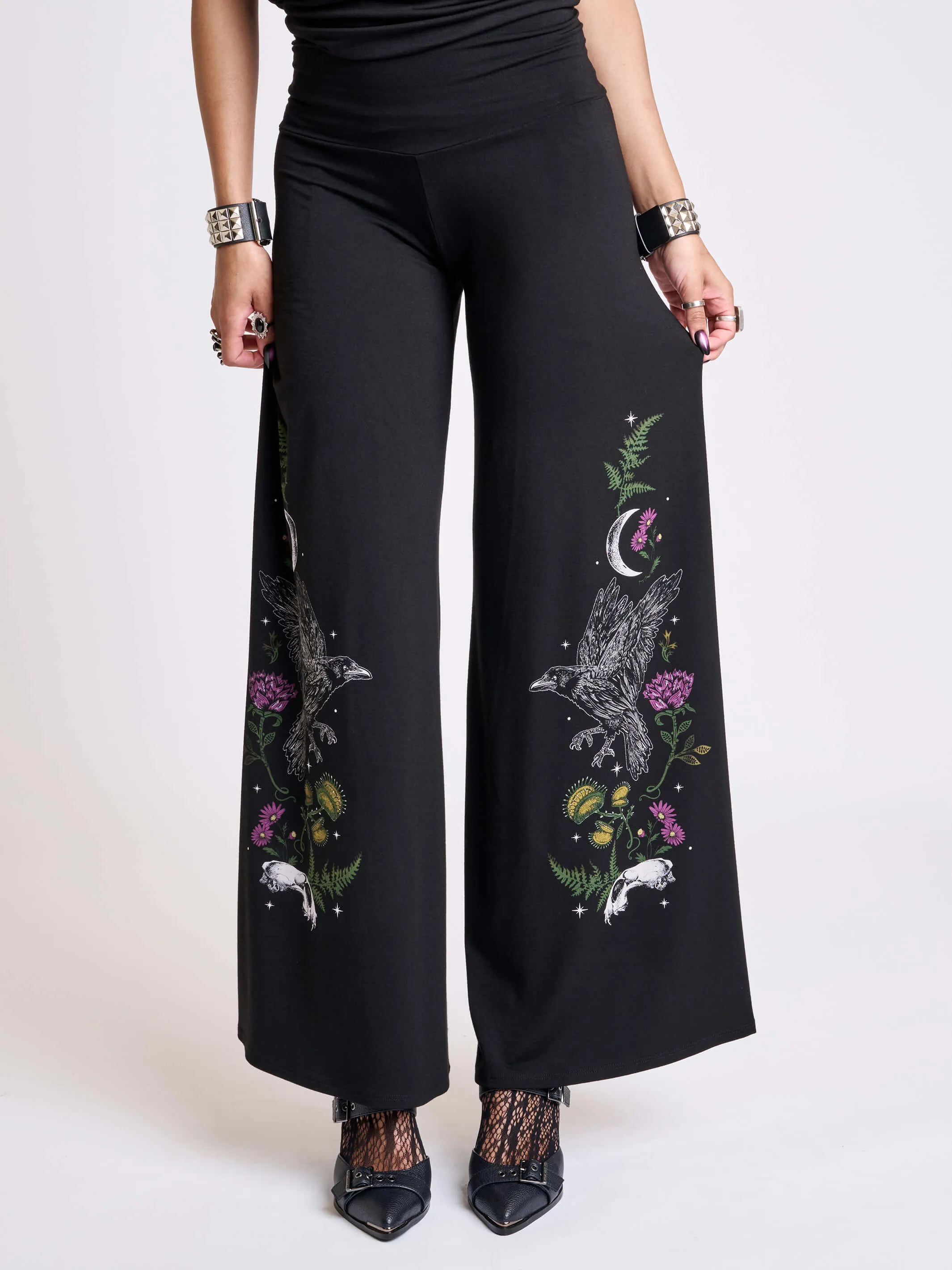 Night Raven Palazzo Pants