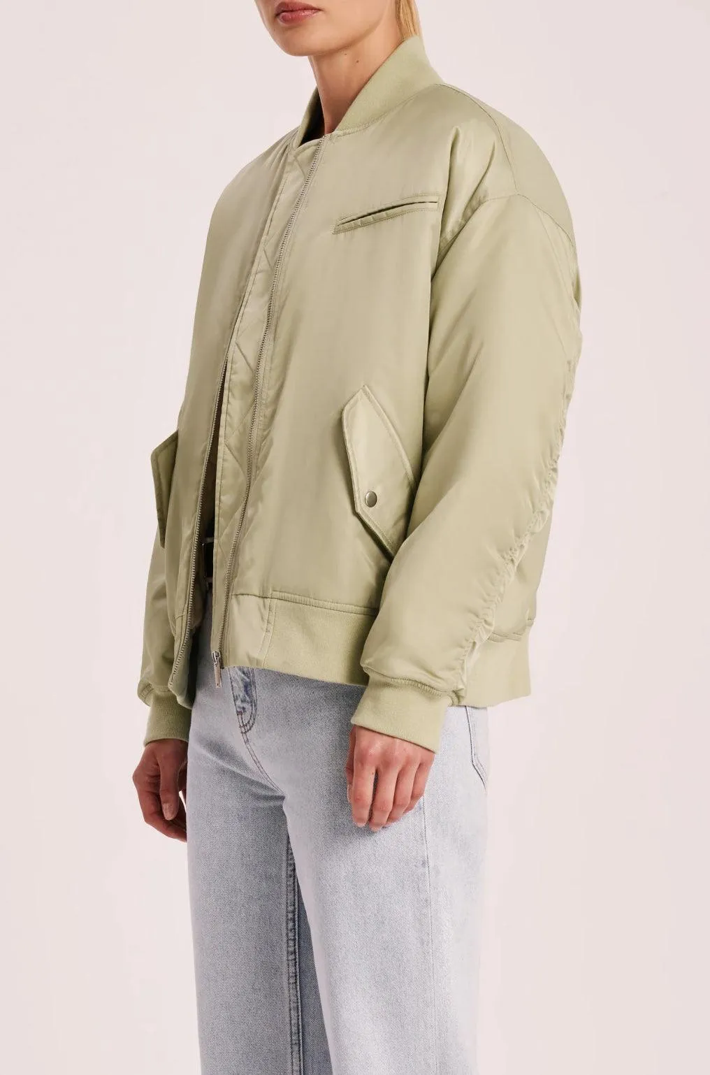 Nude Lucy Alcott Bomber in Bayleaf