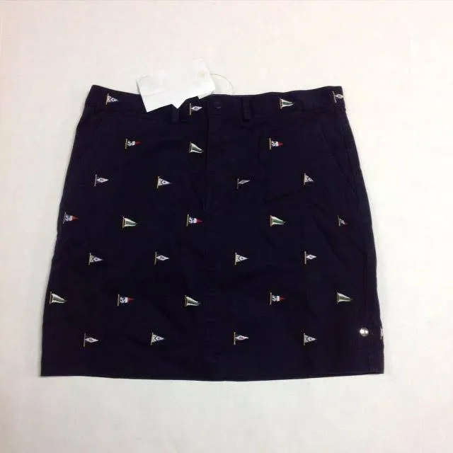 Nwt Polo Ralph Lauren Navy Flag Skirt