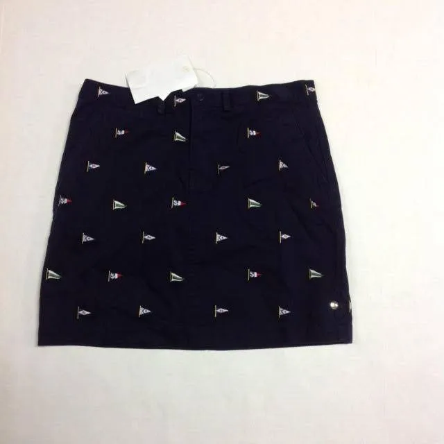 Nwt Polo Ralph Lauren Navy Flag Skirt