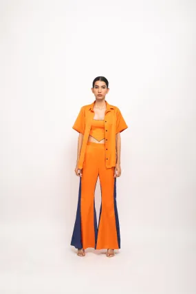 Orange-Blue Co-ord Set