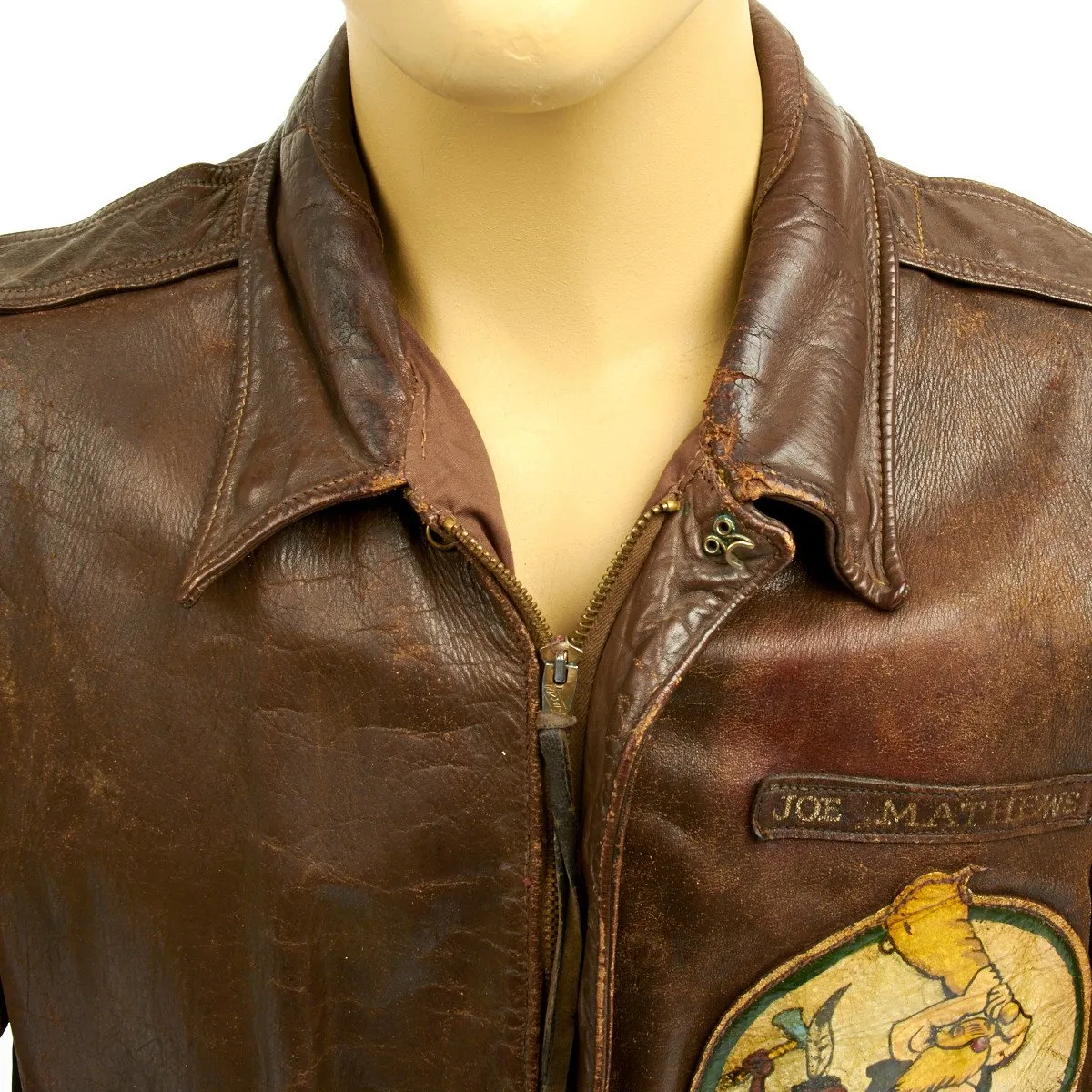 Original U.S. WWII B-17 Bomber Well, Ah Do Declare! Named A-2 Flight Jacket (Size 42)