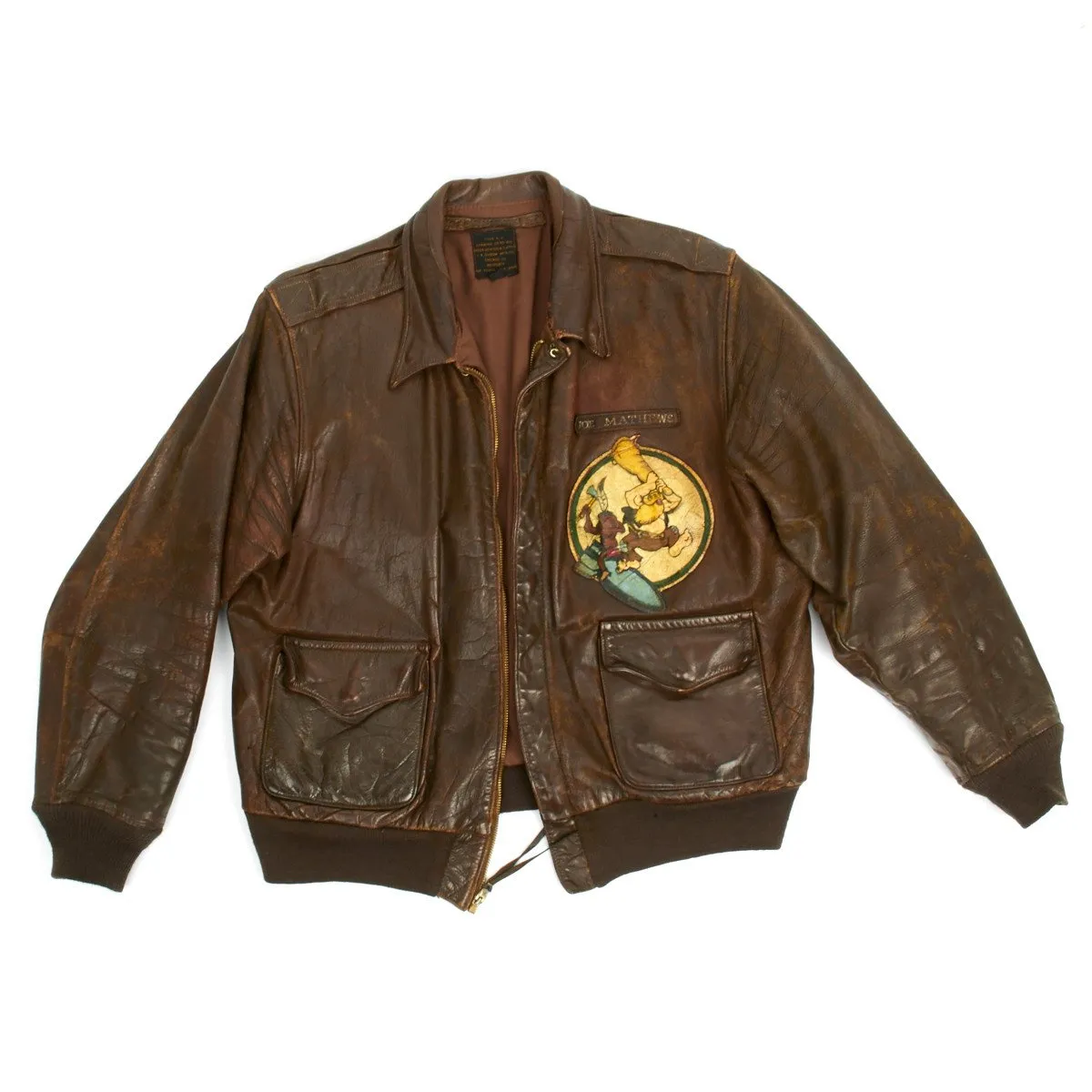 Original U.S. WWII B-17 Bomber Well, Ah Do Declare! Named A-2 Flight Jacket (Size 42)