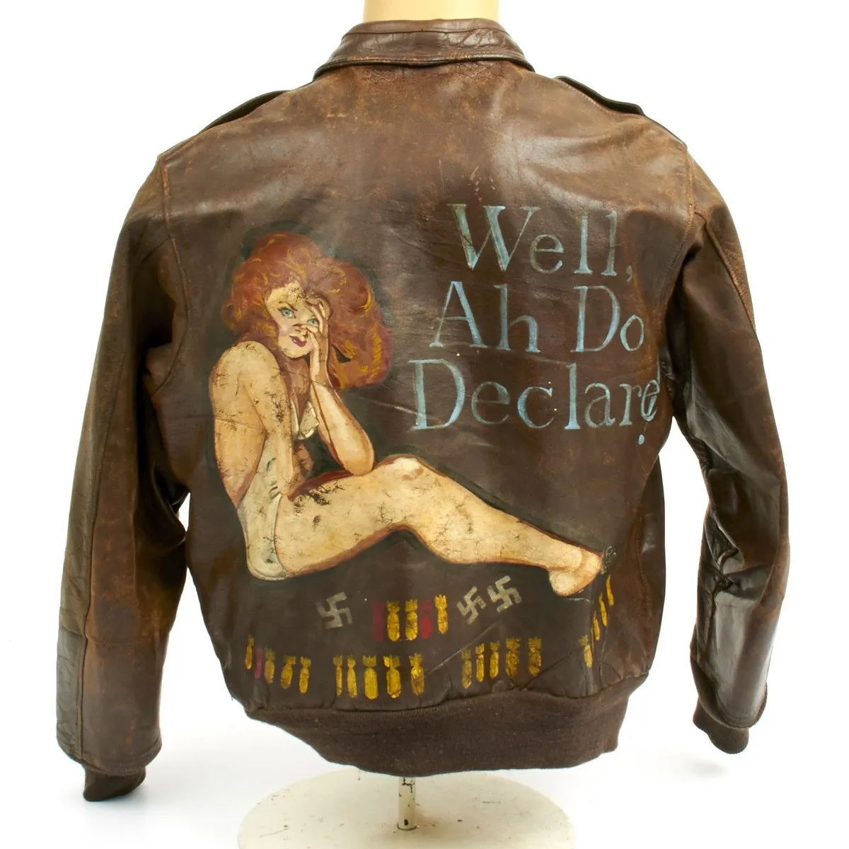 Original U.S. WWII B-17 Bomber Well, Ah Do Declare! Named A-2 Flight Jacket (Size 42)