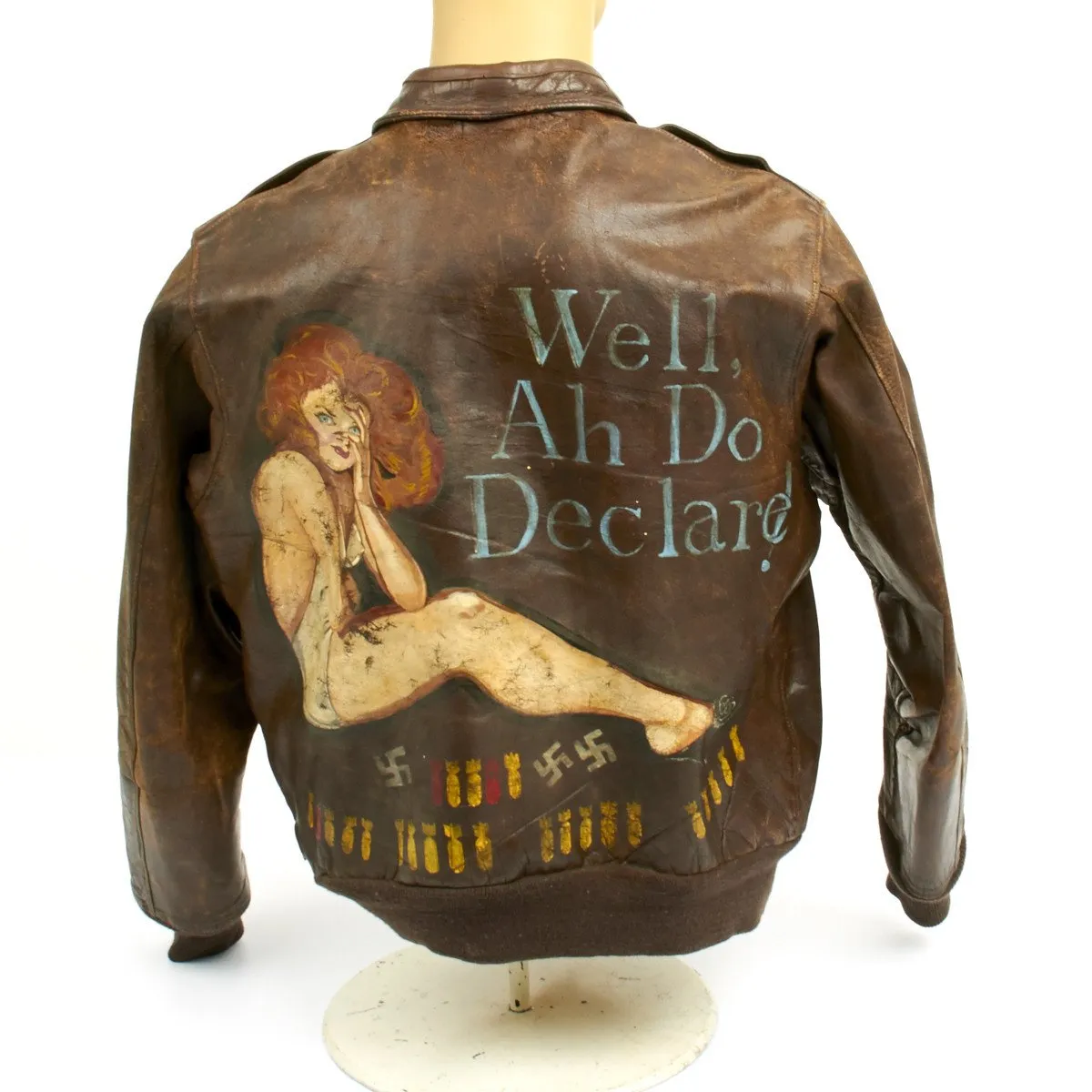 Original U.S. WWII B-17 Bomber Well, Ah Do Declare! Named A-2 Flight Jacket (Size 42)