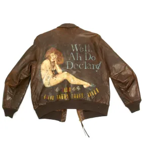 Original U.S. WWII B-17 Bomber Well, Ah Do Declare! Named A-2 Flight Jacket (Size 42)