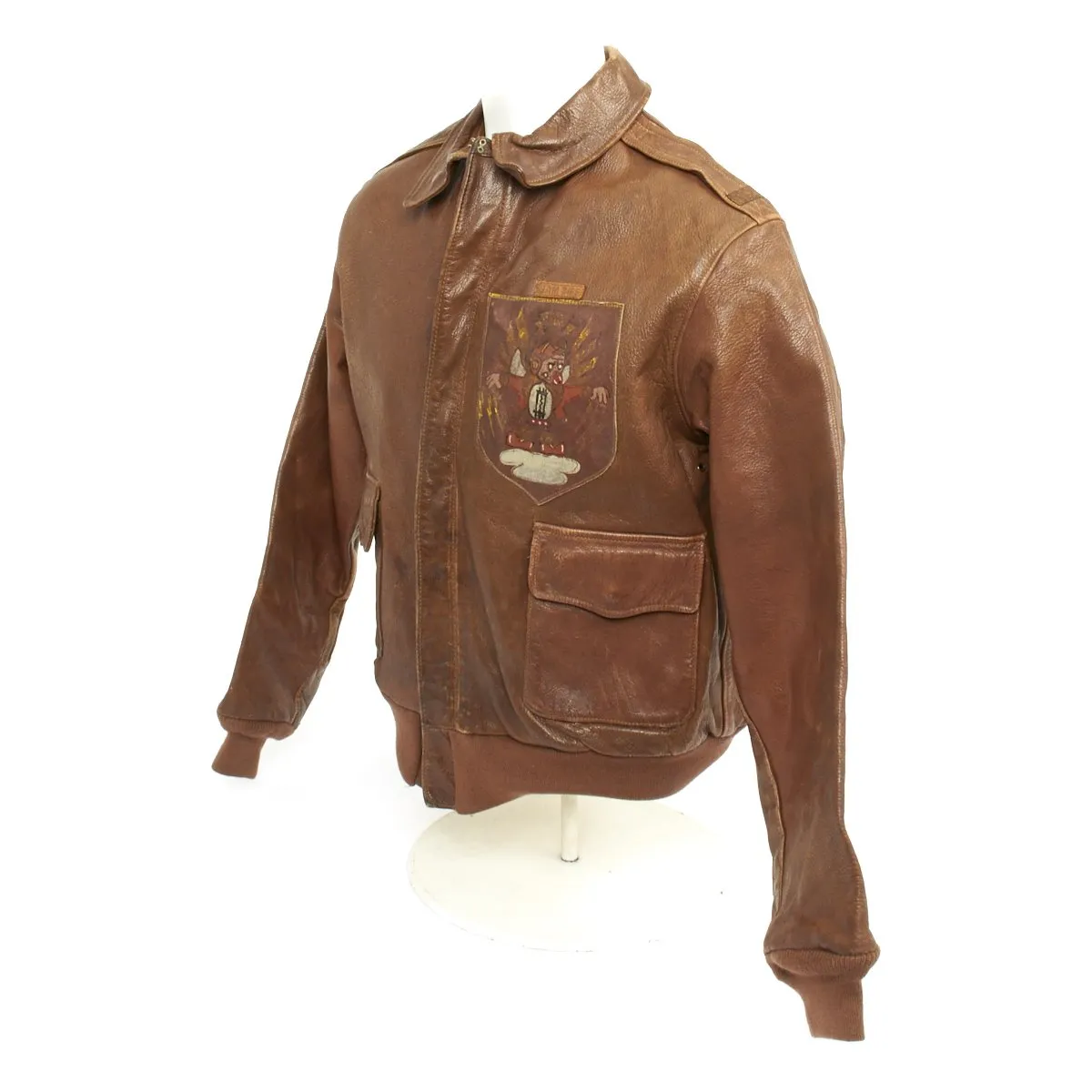 Original U.S. WWII B-24 Bomber RUM DUM Pilot Named A-2 Flight Jacket Grouping - 58 Missions