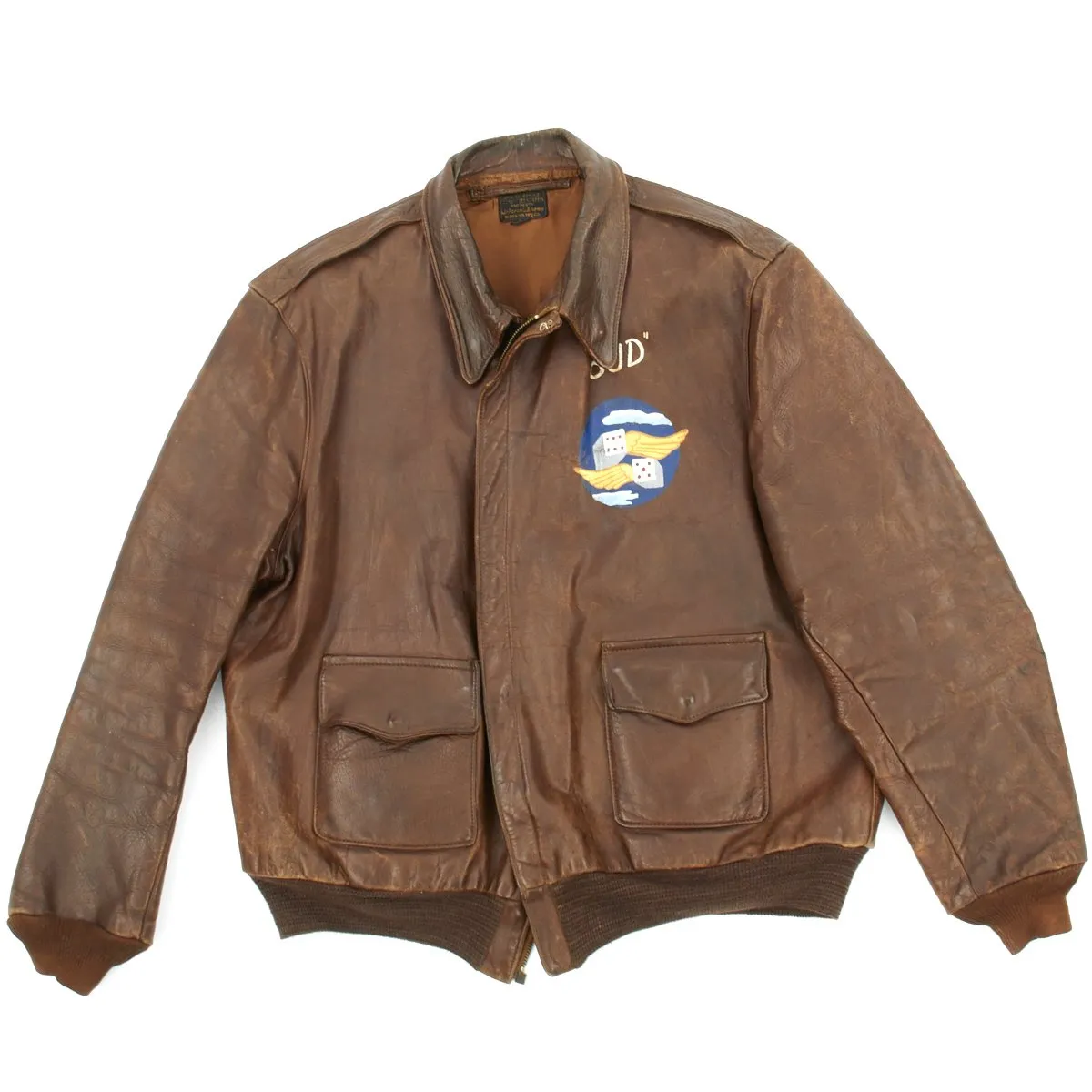 Original U.S. WWII Camel's Hump Airlines A-2 Flight Jacket - 1st Air Commando Group CBI