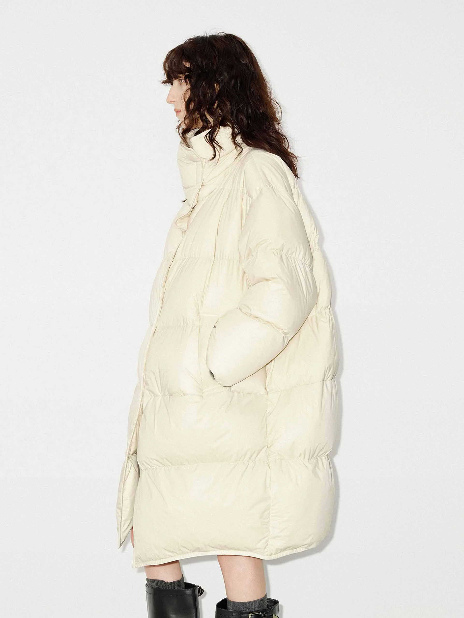 Oversized Longline Down Coat