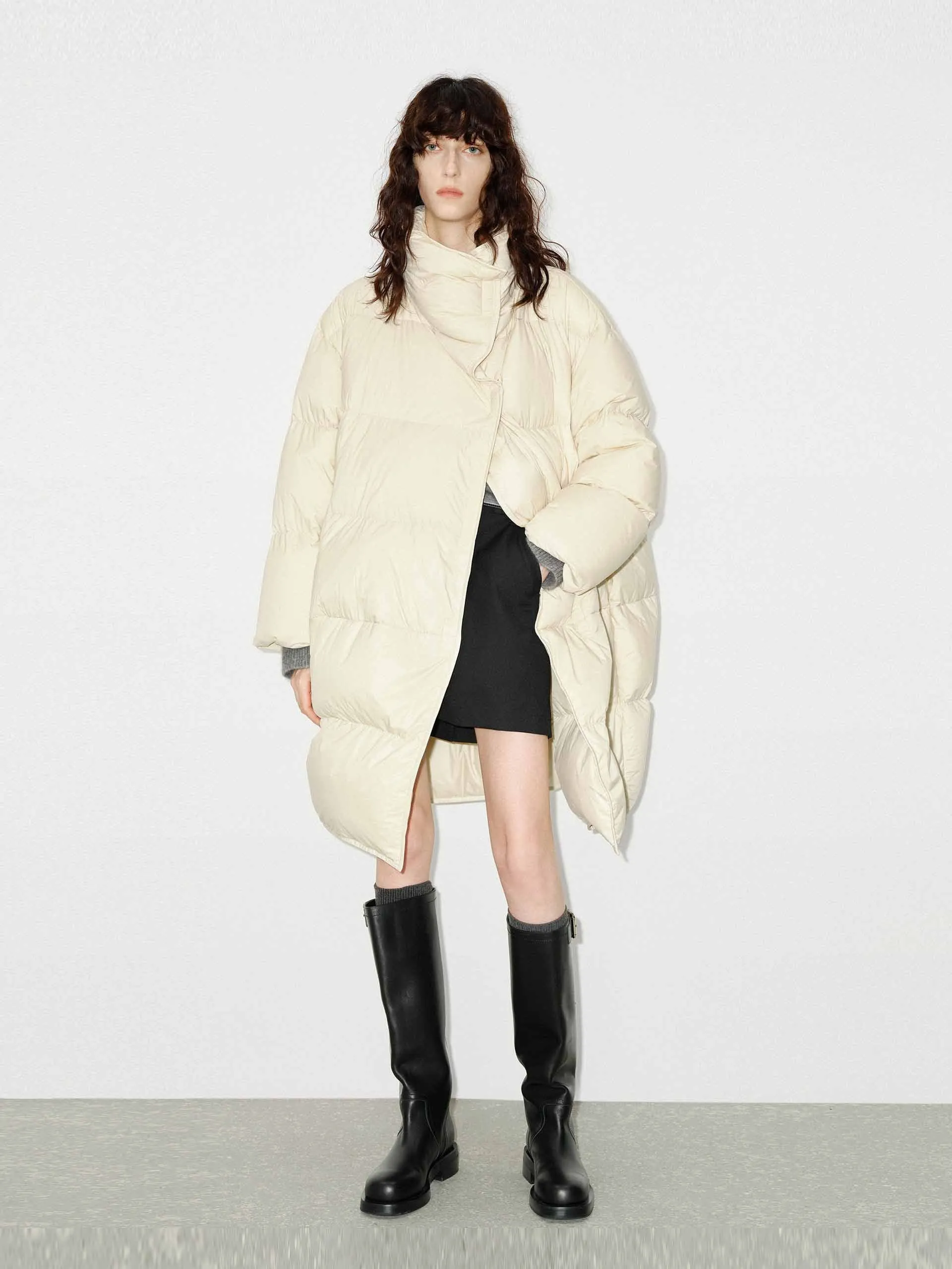 Oversized Longline Down Coat