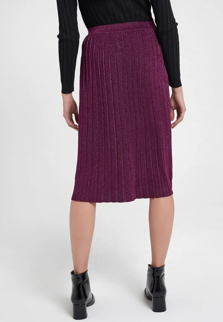 OXXO -  Glitter Detailed Pleated Skirt