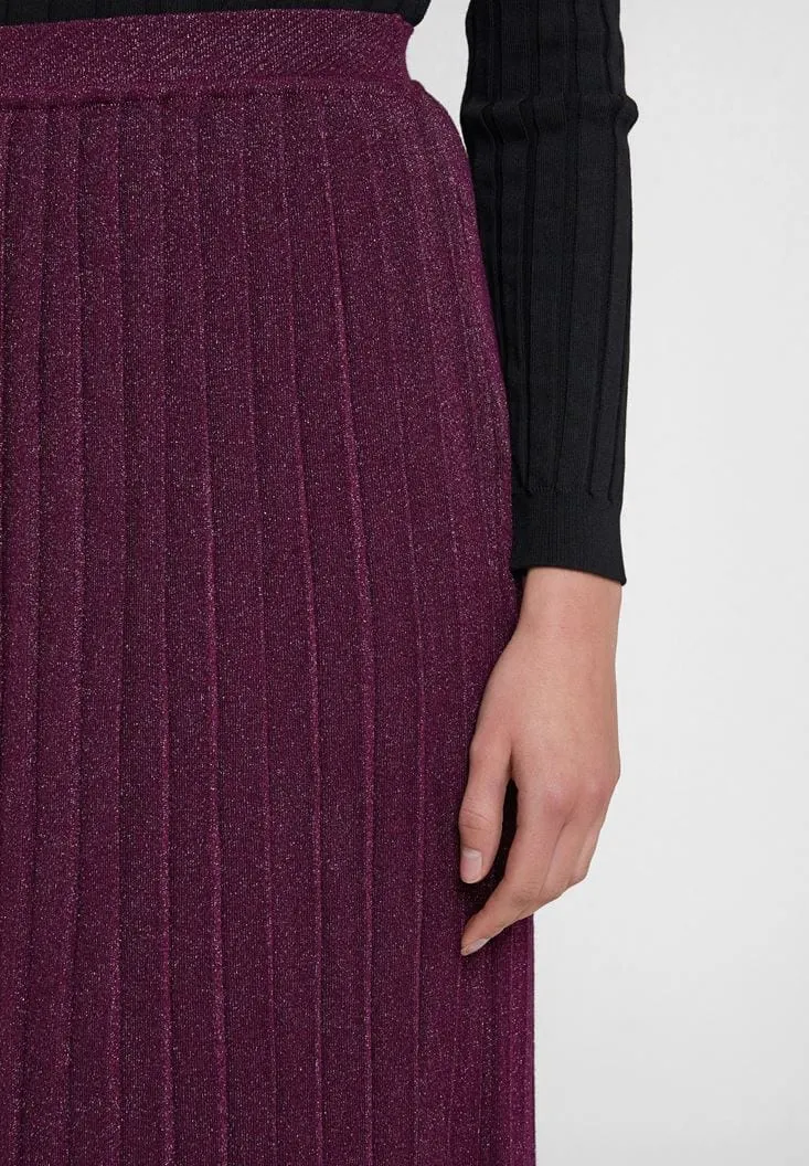 OXXO -  Glitter Detailed Pleated Skirt