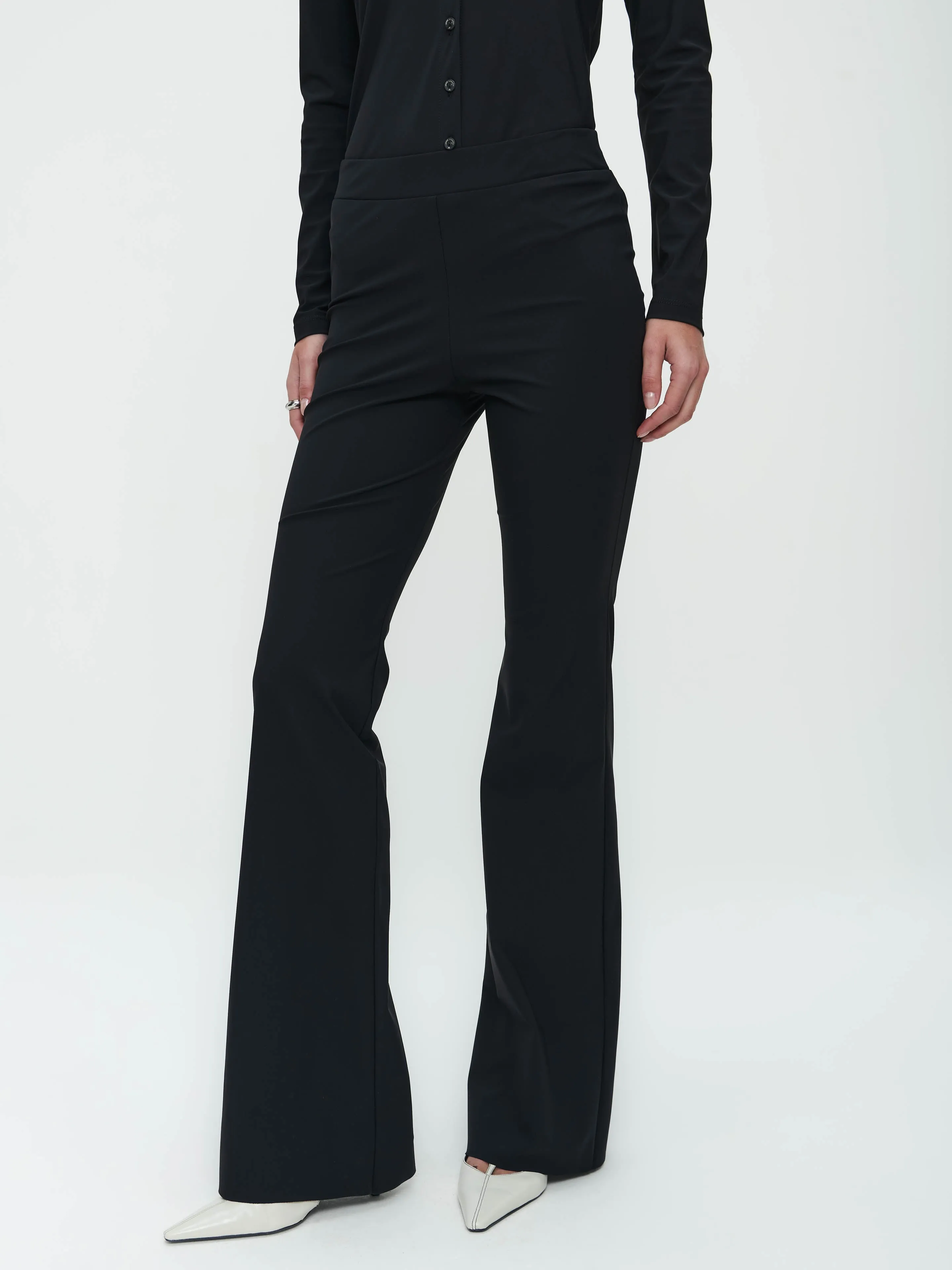 Pants Eliya easy wear flair Technical Jersey | Black