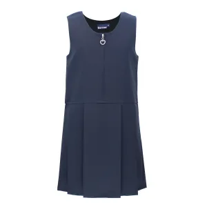 Pleat Style Navy Pinafore - Lynton