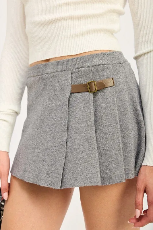 PLEATED MINI SKORT