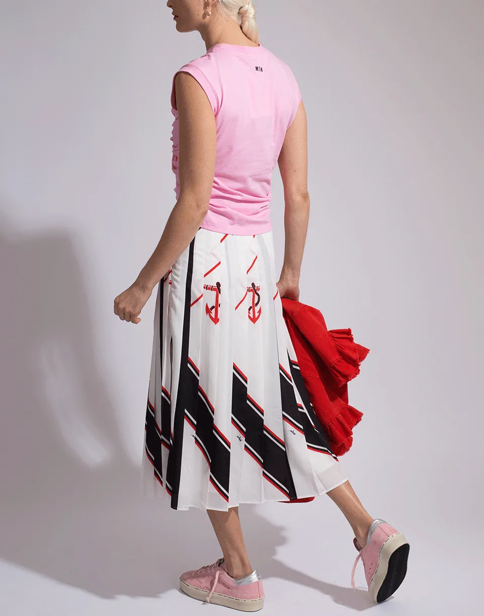 Pleated Nautical Skirt