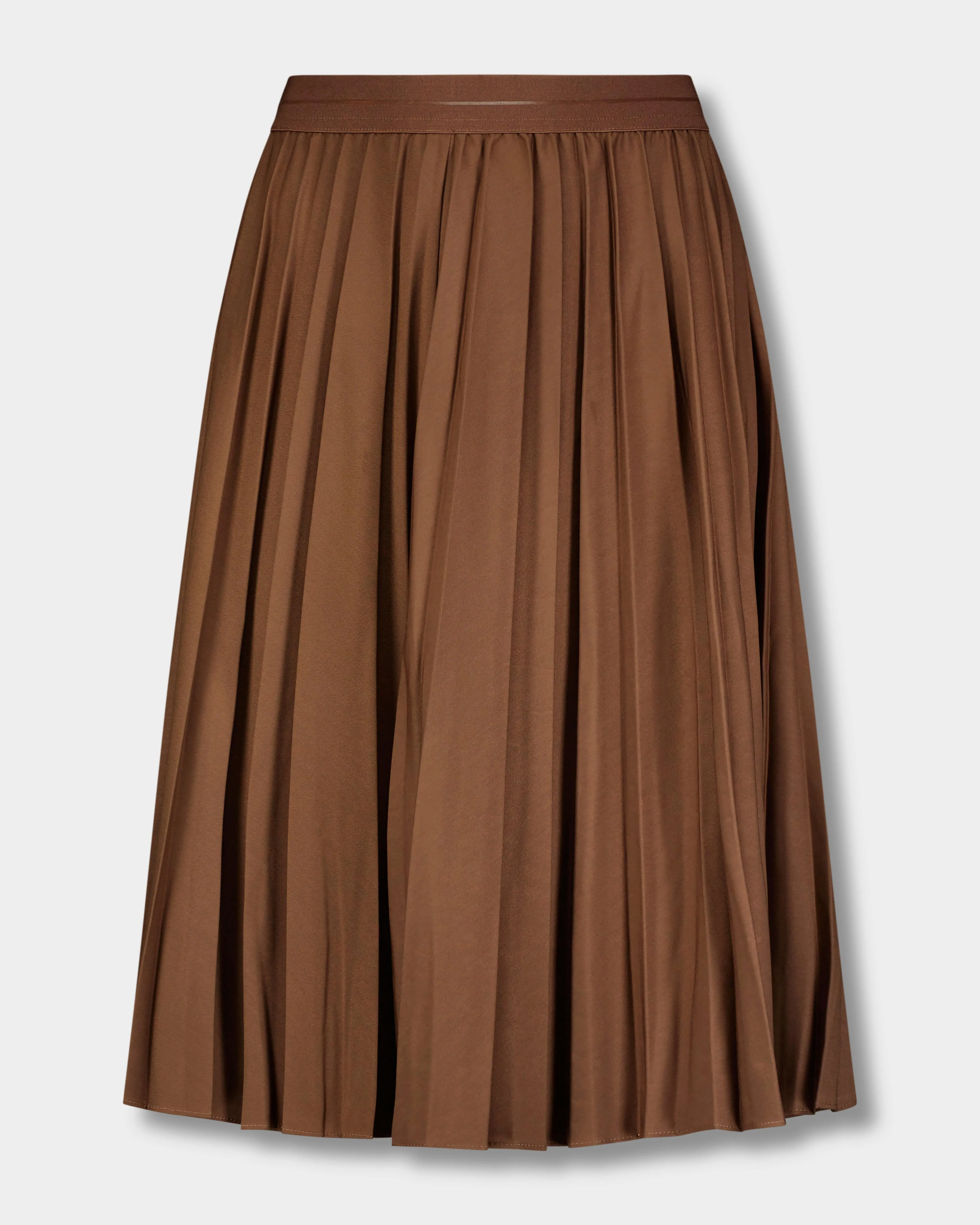 PLEATED SKIRT 27"-MEDIUM BROWN