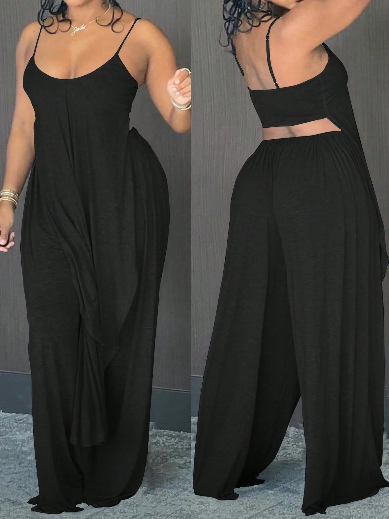 Plus Size Camisole Two Piece Pant Set