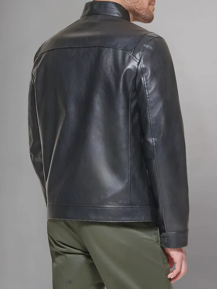 Regular Fit Real Leather Jacket for Men