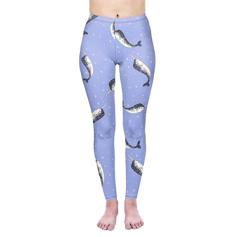 Regular Leggings (8-12 UK Size) - Narwhal