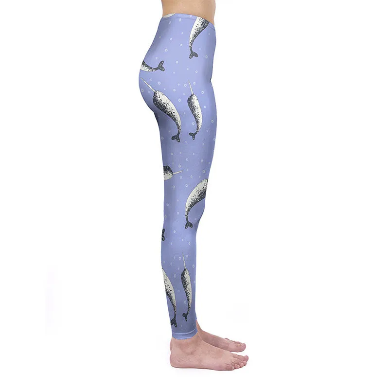 Regular Leggings (8-12 UK Size) - Narwhal