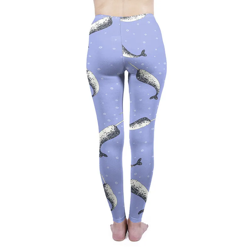 Regular Leggings (8-12 UK Size) - Narwhal