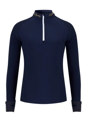 Reyal Top Navy/White Long Sleeved By A Little Bit Racey