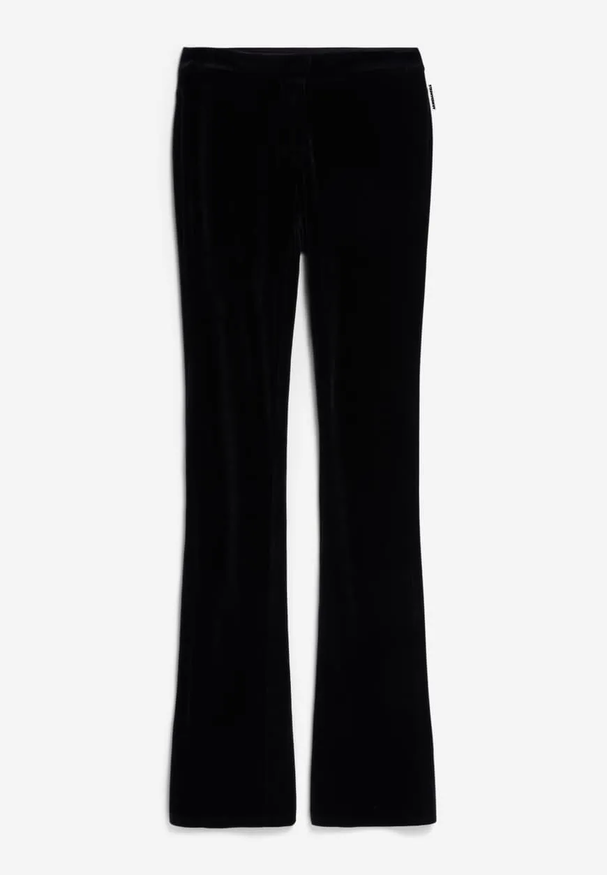 Ronjaal Velvet Trousers - Black