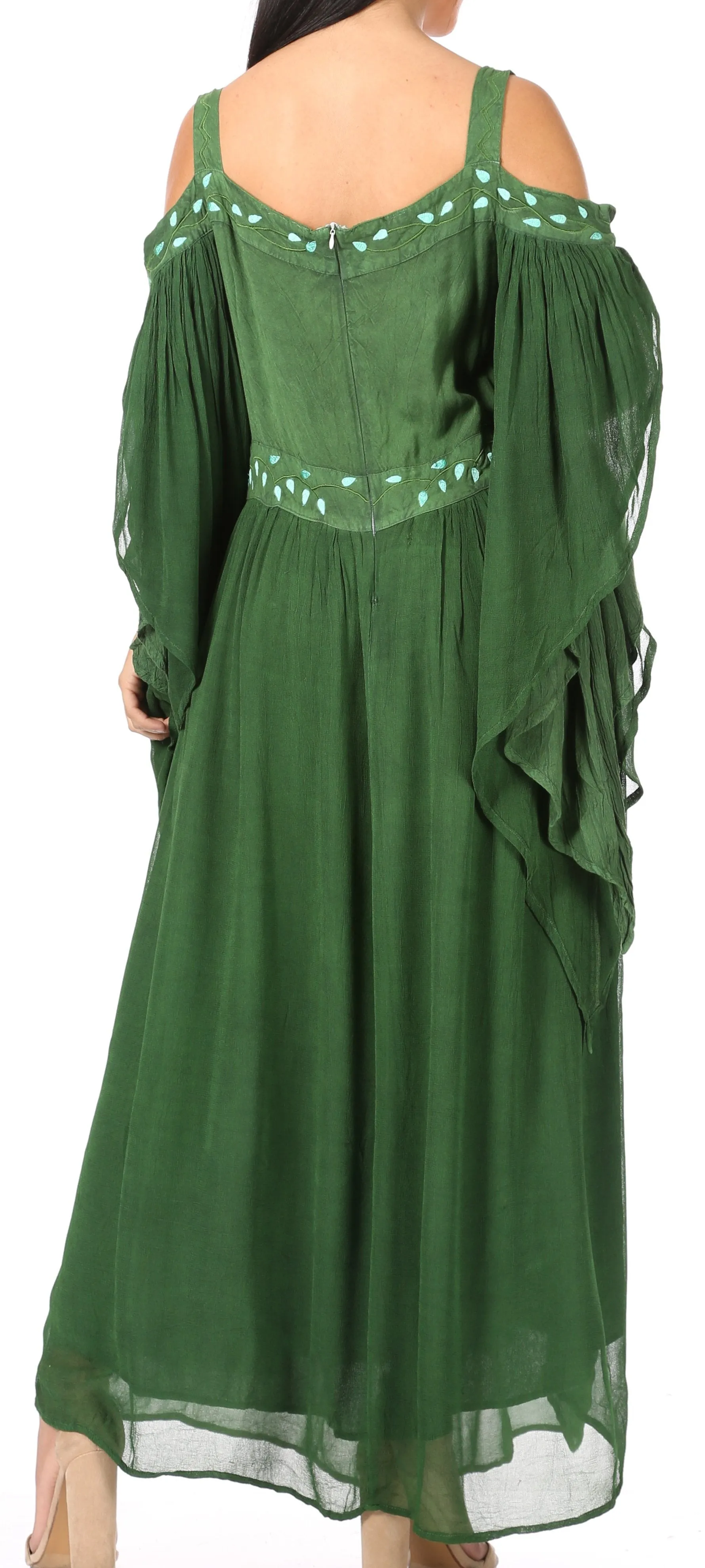 Sakkas Roisin Women's Medieval Celtic Renaissance Long Sleeve Costume Dress