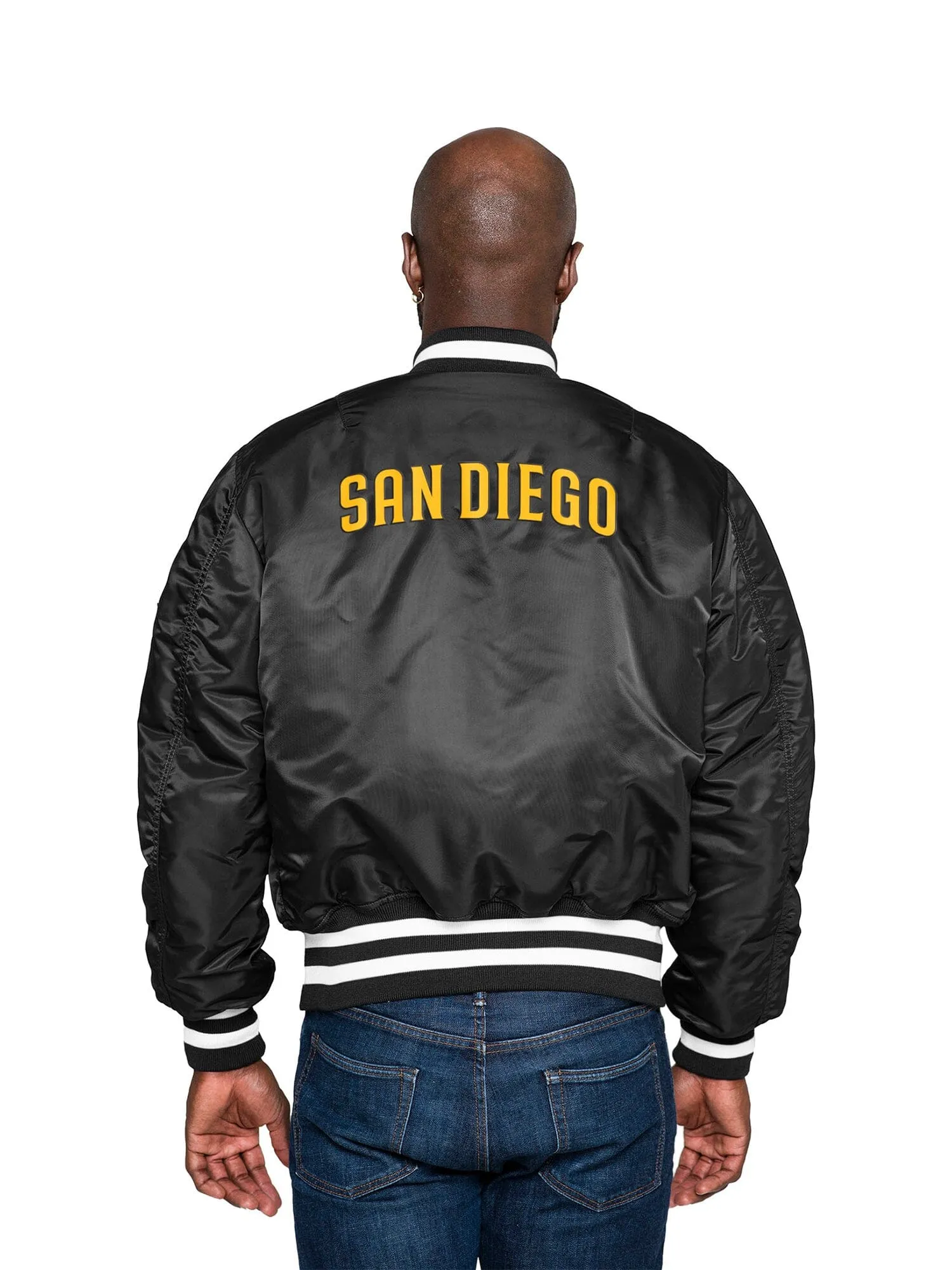 SAN DIEGO PADRES X ALPHA X NEW ERA MA-1 BOMBER JACKET