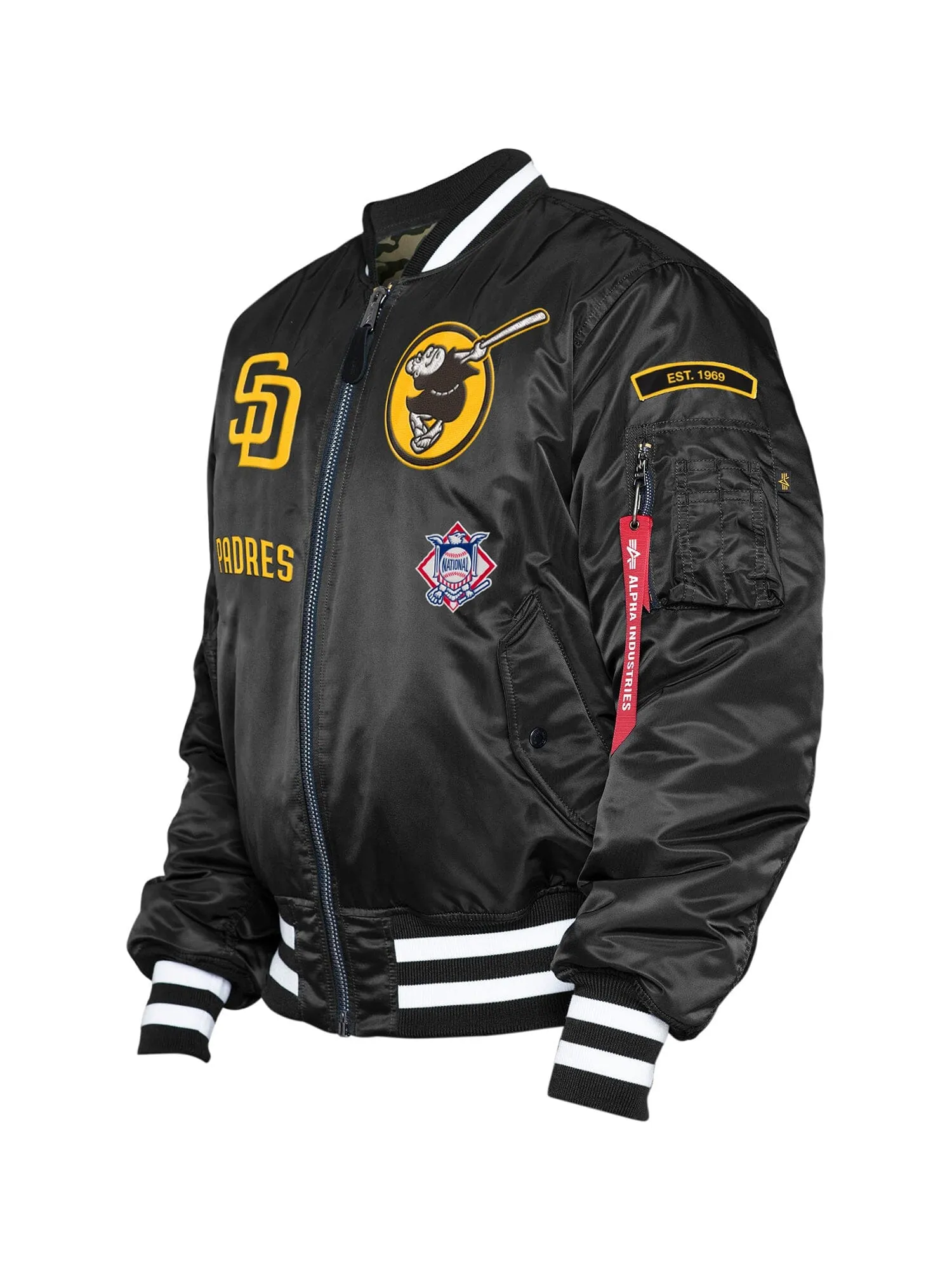 SAN DIEGO PADRES X ALPHA X NEW ERA MA-1 BOMBER JACKET