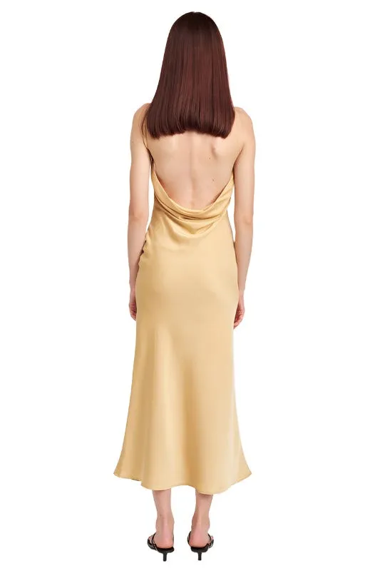 SATIN MAXI BIAS DRESS