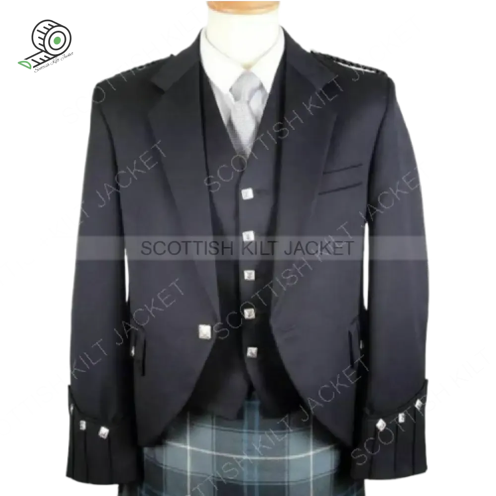 Scottish Argyle Jacket 100% WOOL Argyle kilt Jacket & Waistcoat/Vest