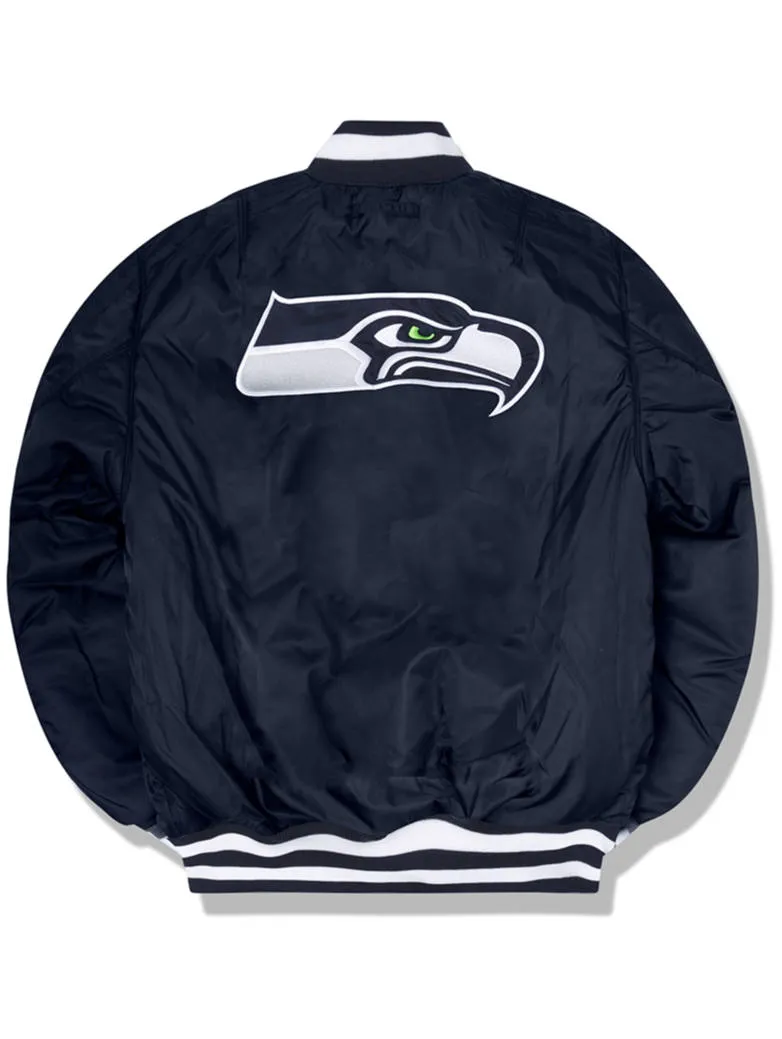 SEATTLE SEAHAWKS X ALPHA X NEW ERA MA-1 BOMBER JACKET