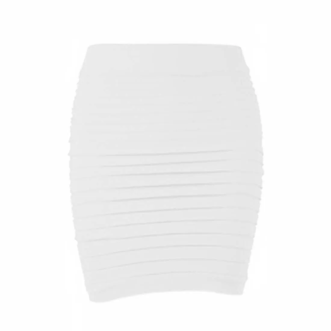 Sexy Pencil Short Dress For Women Wrinkles Folds High Elastic Pleated mini Skirt Cotton Blend Solid High Waist Bodycon Skirts