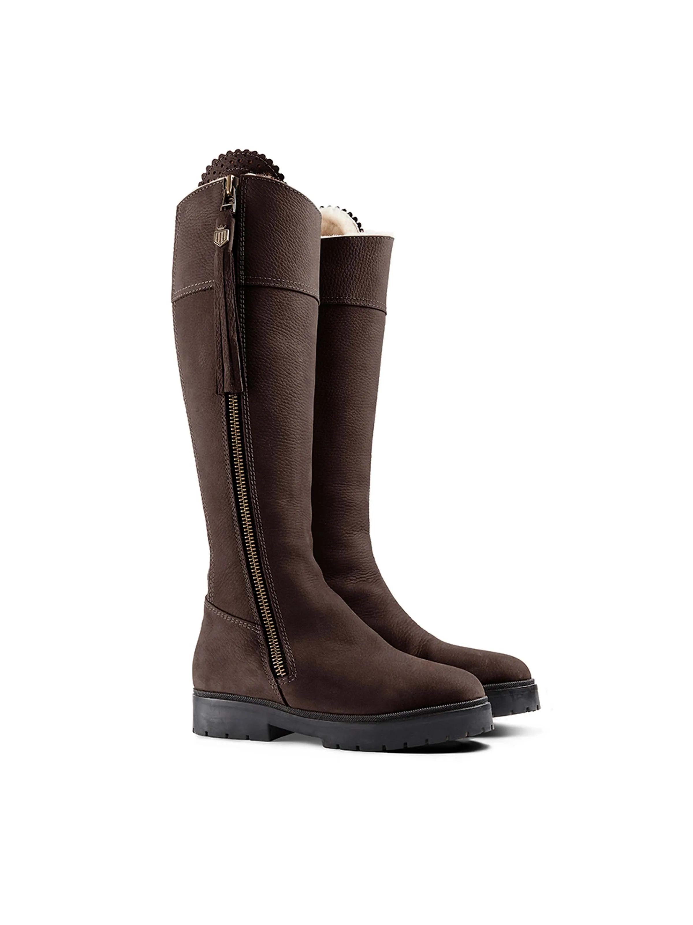 Shearling Lined Regina (Regular Fit) - Chocolate Nubuck