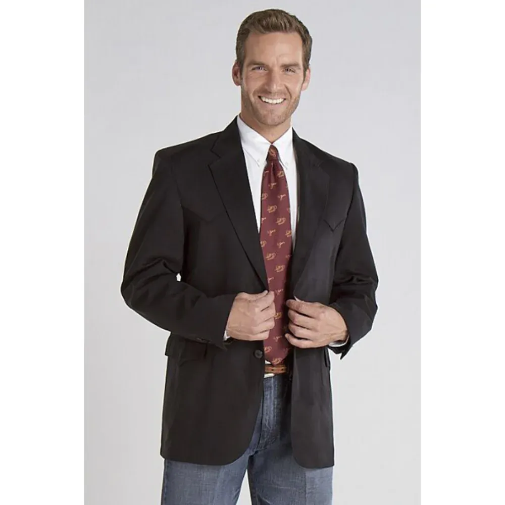 Sidran Circle  Men's Small Houston Microsuede Black Sport Coat