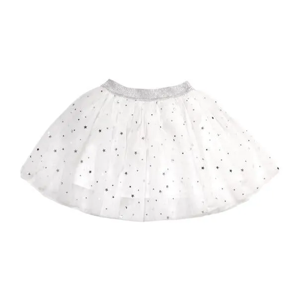 Silver Elastic Tutu w/ Stars