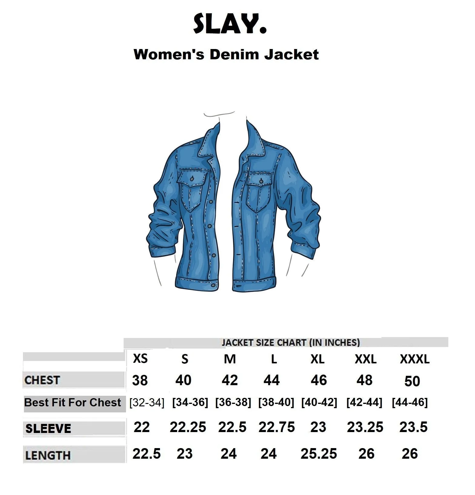 SLAY. Women's Military Denim Jacket